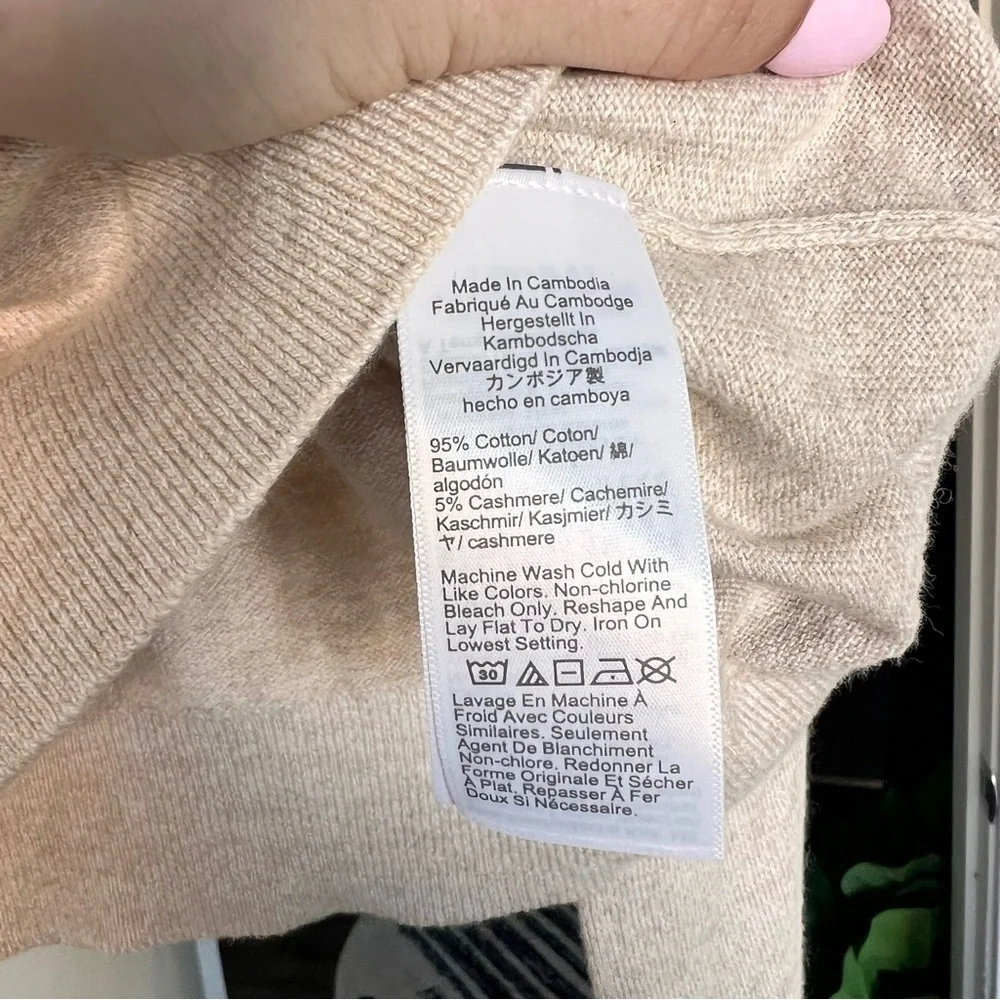 J.Crew New With Tags Cotton & Cashmere Blend Sweater- XL